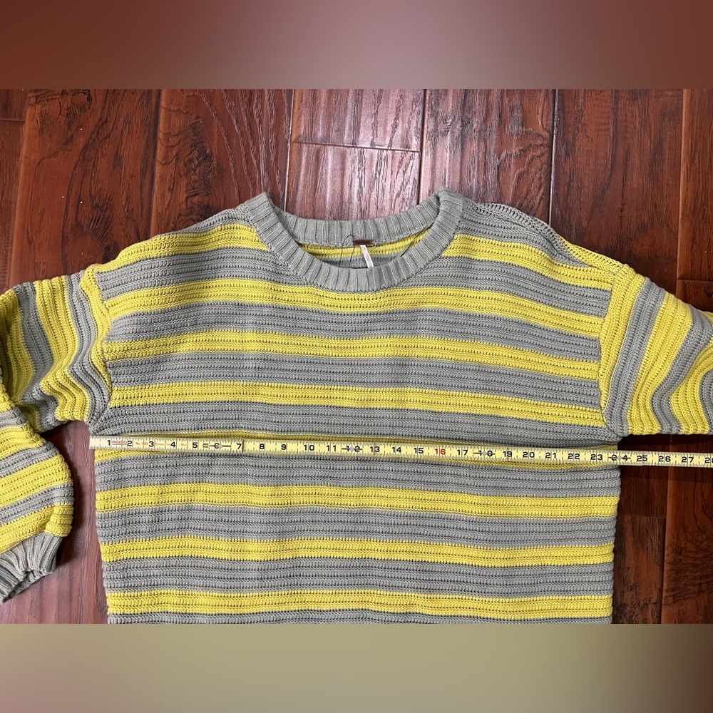 NWOT Free People Links Pullover Striped Oversized Sweater – Size S - Picture 6 of 7